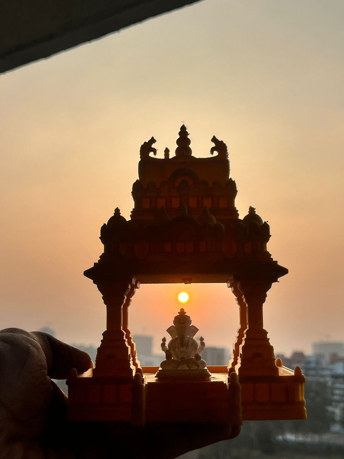 South Indian Design Table Top Temple with LED Light | 3Layered | HOME DECOR |