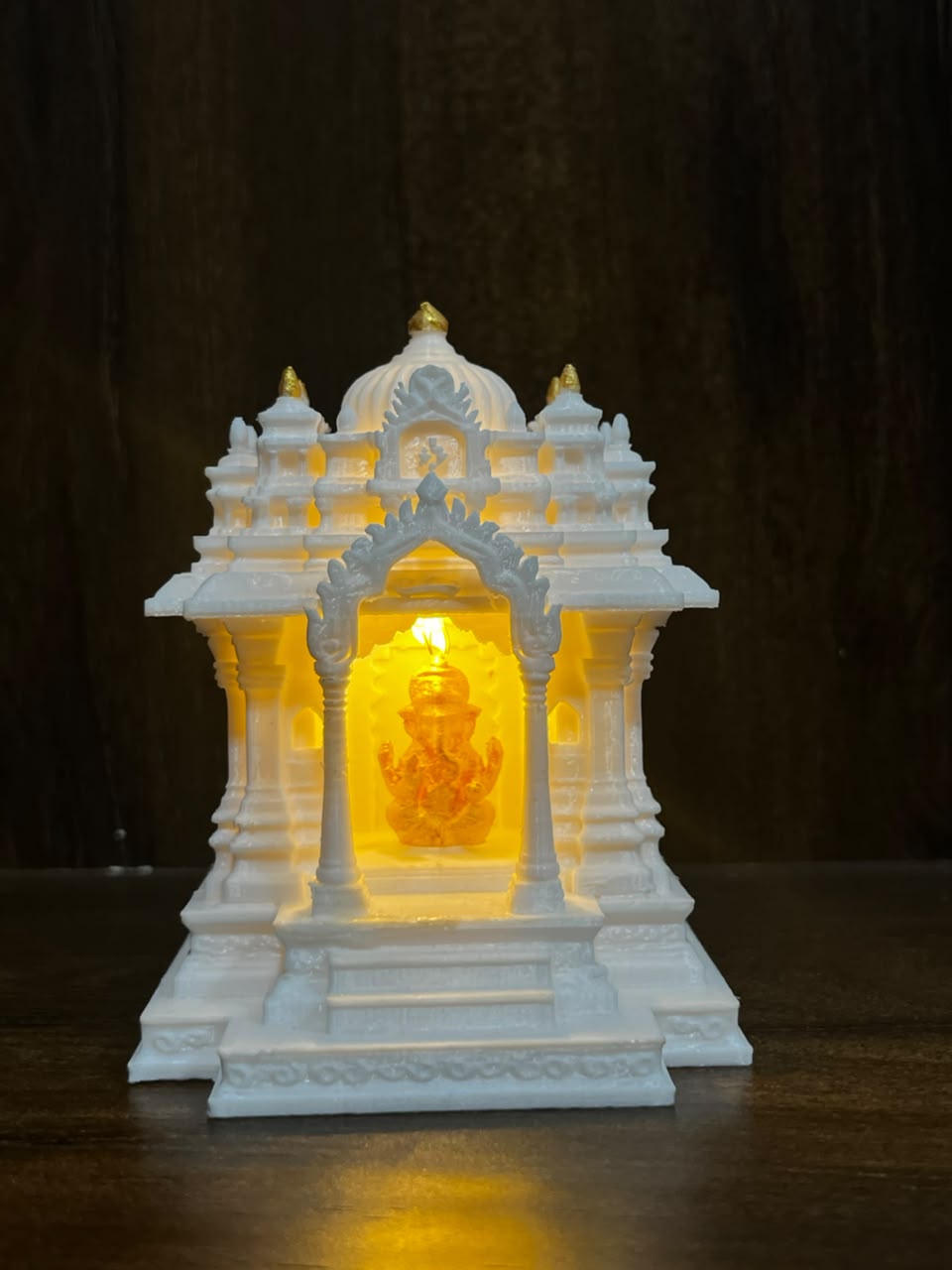 INDIAN TEMPLE WITH LED | CAR DASHBOARD | MINI MANDIR BY 3LAYERED |